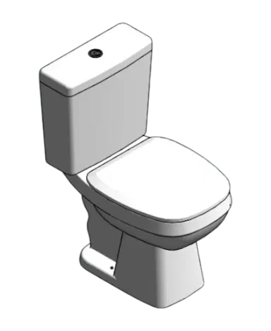 Toilet with Ecoflush Flush Tank | families image